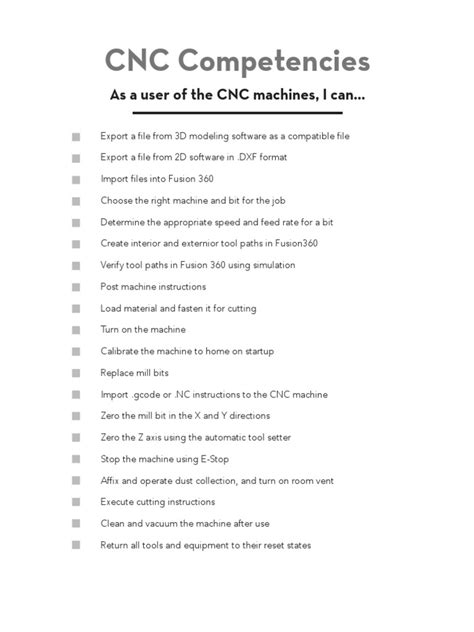 cnc machine operator training checklist|cnc machine maintenance checklist.